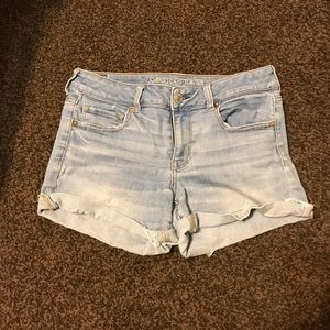 American eagle midi denim shorts size 10